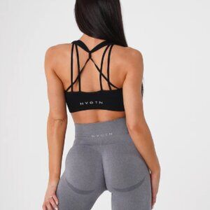 NVGTN Black Galaxy Ribbed Seamless Bra